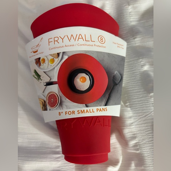 New Frywall - Red - Splatter Guard - size 8 (small) - as Seen on Shark Tank - Picture 1 of 9